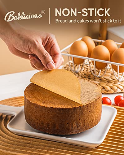 Baklicious 6inch 250pcs Unbleached Non-Stick Parchment Paper Rounds - size: 6inch-250-Unbleached