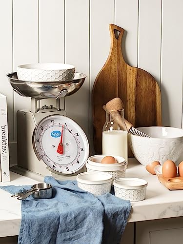 LE TAUCI Ramekins 4 oz Oven Safe for Creme Brulee, Charcuterie Boards Bowls for Souffle, Small Sauce Bowl, Ceramic Baking Dishes - 3.8 inch, Set of 4, Arctic White - size: 4 oz