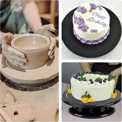 11 Inch Cake Stand, Rotating Cake Turntable for Decorating, Display & Baking, Smooth Revolving Spinner Stand