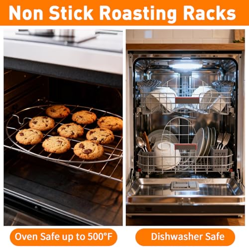 TamBee Turkey Roasting Cooling Racks Wire Broiling Rack Roasting Rack - size: 11.3" x 8.3"-1pc