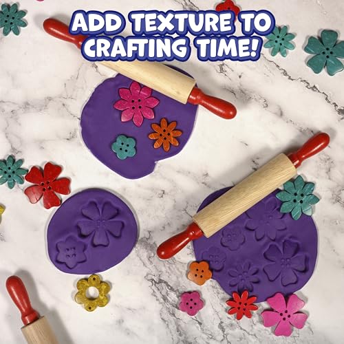 READY 2 LEARN Mini Wooden Rolling Pins, Set of 6