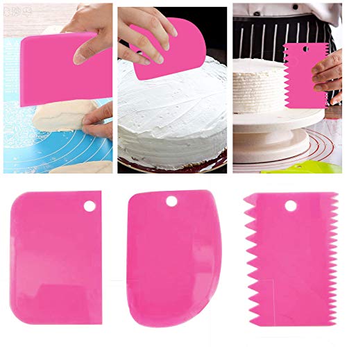 Jutoe 22Pcs Piping Bags and Tips Set, Reusable Silicone Pastry Bag, Pink