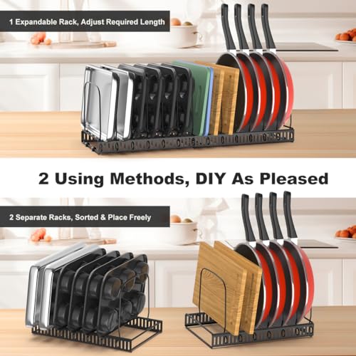 Housolution 2 Pack Cutting Board and Baking Tray Cookie Sheet Organizer - color: Black, size: 14 Dividers, 2 Pack