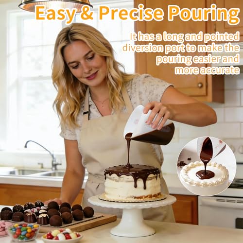Food-Grade Silicone Cups for Melting Chocolate, 3Pcs BPA Free Silicone Measuring Cups with 1/2Cup/1Cup/2Cup Capacity, Reusable Baking Supplies for DIY Chocolate Molds - size: 1/2Cup*1+1Cup*1+2Cup*1