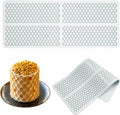 Honeycomb Molds Silicone (2 PCS) Fondant Tuile Molds with Hollow 3D Beehive - size: Square Honeycomb Molds Silicone