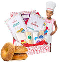 Baketivity Bagels Kids Cooking Kit with Pre-Measured Ingredients - color: Kit + Hat & Apron, Bagels