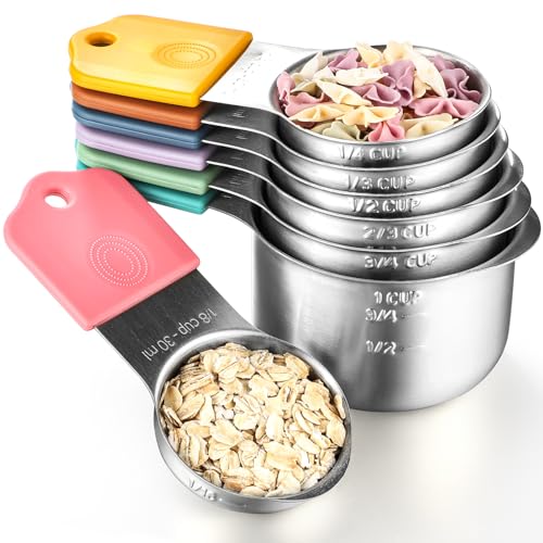7-Piece Magnetic Measuring Cups,Stainless Steel Measuring Cups Set