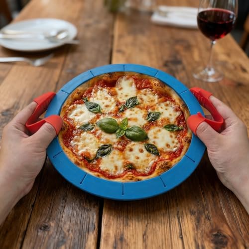 Silicone Pie Crust Shield Adjustable 8 to 11.4 Inch with 2 Finger Guards