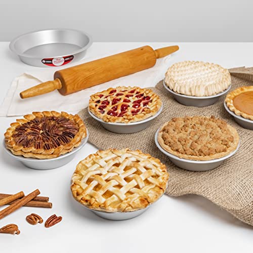 Fat Daddio's PIE-9SET Anodized Aluminum Pie Pan, 9 x 1.5 Inch, Set of 2 - size: 9 x 1.5 Inch (Set of 2)