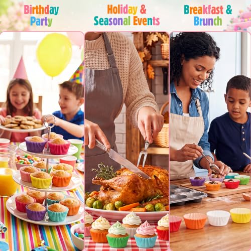 900 Pcs Rainbow Cupcake Liners, Colorful Standard Baking Cups - color: Solid Color