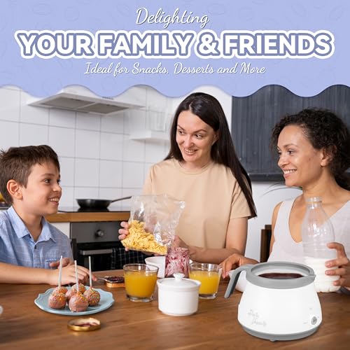Party Desserts Candy and Chocolate Melting Pot, Mini Electric Fondue Pot, Melts Candy Chocolate in a Couple of Minutes, Ideal for Cake Pops Cookies Cakes, 1 Cups, Single Pot, Gray - color: Gray