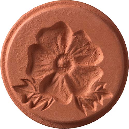 JBK Pottery Terra Cotta Cookie Stamps for Baking, Oven & Dishwasher Safe - Cookie Cutter, Molder, Stamper Press, Ideal for Cookies, Polvoron, Pastry, Shortbread, Butter Maker - Flower-Themed Designs - size: Flower