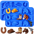 Cowboy Chocolate Molds 15Cavity Western Cowboy Candy Silicone Mold - color: cowboy