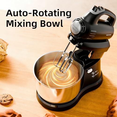 3.2QT 2-in-1 Stand Mixer, Black - color: Black, size: 3.2QT