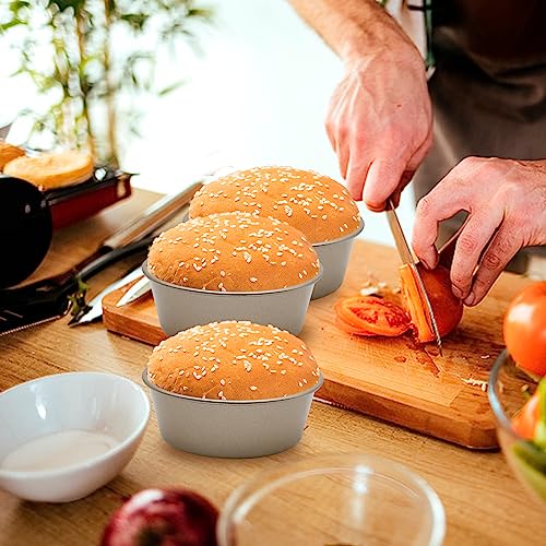 4Pcs Mini Cake Pan Set Small Round Cake Pan Set Cake 4.3 Inch Round Aluminum Cake Pan Set Non-stick Baking Pan Non-Toxic for Baking Roasting Home Party