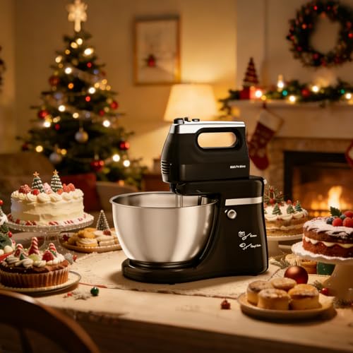 4.8QT 2-in-1 Stand Mixer, Black - color: Black, size: 4.8QT