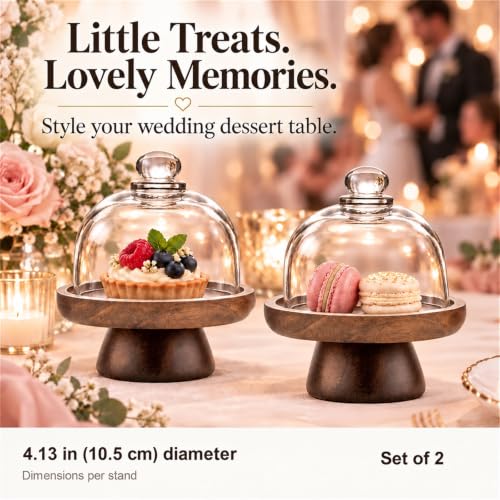 2 sets 4.1 inch of mini glass dessert cups, equipped with high-foot bases; small glass cake stand; transparent display plate, suitable for desserts, cheeses, candies, cakes and fruits. - color: 2 sets 4.1 inch of mini glass dessert cups,