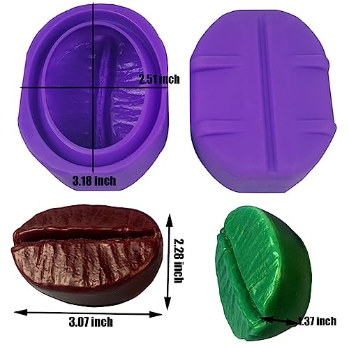 Silicone Soap Molds, Coffee Bean, 2 Pack - color: Coffee Bean Soap