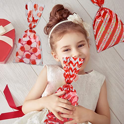 Aneco Red Cellophane Bags 100 Pack 10.6 x 5.1 Inch - color: Red