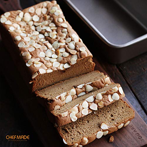 CHEFMADE 2LB Rectangle Loaf Pan, Non-Stick Oblong Bread and Meat Bakeware for Oven Baking (Champagne Gold) - size: 01 - 5" x 9" x 2"