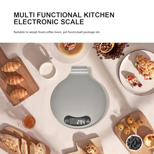 Waterproof IPX6 Kitchen Scale, 0.1 g/0.01 oz High Precision, 5 kg/11 lbs, Digital Scale with Backlight, Stainless Steel Weighing Platform, for Food, Cooking, Baking, Weight Loss