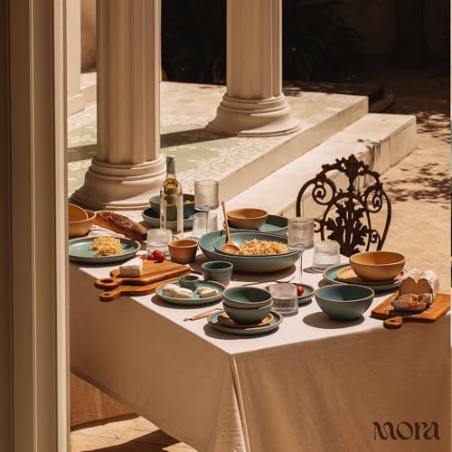 Mora Mini Ramekins Set of 4, 8oz Ceramic Pottery Baking Dishes - Microwave, Oven and Dishwasher Safe - Iris - color: Iris, size: Mini