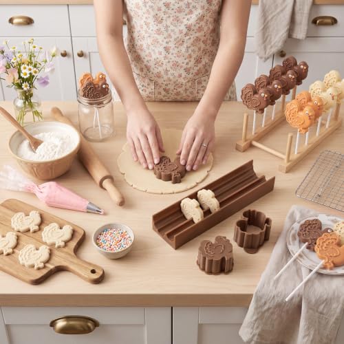 Roowest Fall Thanksgiving Turkey Cake Pop Mold Cake Pop Cutter with Tray - style: Turkey