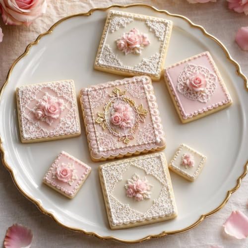 ZADE Square Cookie Cutter Set, 7pcs Different Size Square Biscuit Mold - color: Square