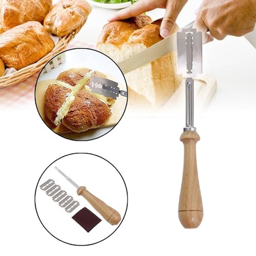 Bread Lame, Stainless Steel Bread Lame Dough Scoring Knife, Premium Sourdough Scoring Tool Bread Scorer with 10 Razor Blades for Scoring Sourdough Bread.