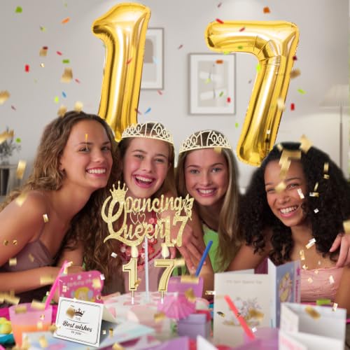 YeohJoy Gold 17th Birthday Decorations for Girls - style: 17th