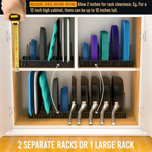 Norcalway Expandable Pots and Pans Lid Organizers - 11 Dividers - size: 11 Divider