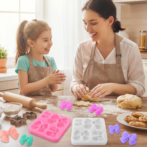 4pcs Bow Chocolate Mold, Reusable, Easy to Demold