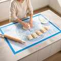 XXL-Large Pastry Mat For Rolling Dough: 36 X 24 Inch Silicone Baking Mat - color: Blue, size: 36"L x 24"W