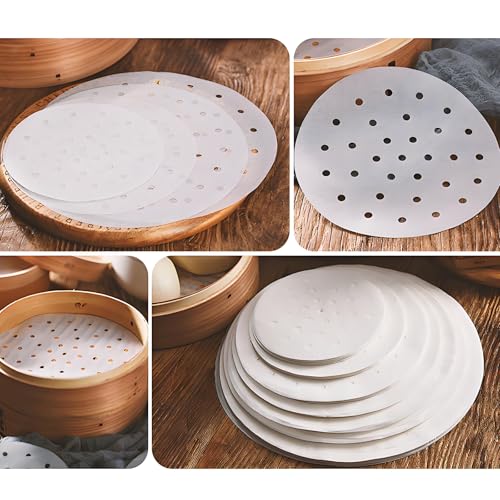 Air Fryer Parchment Paper Liners, 6 Inch 100 Pcs - color: White, size: 6IN