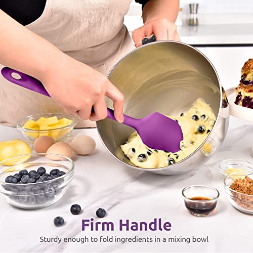 U-Taste 14in Extra Large Silicone Spatula, 600°F Heat Resistant, Purple - color: Purple, size: 14 in (extra large spatula)