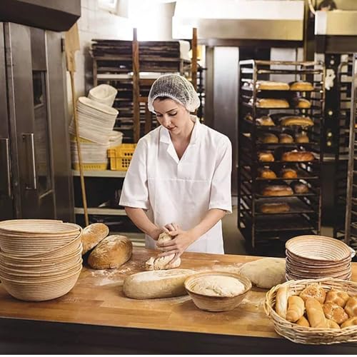 10inch Oval Banneton Proofing Basket Set Bread Baking Kit, Dough Scraper, Bread Lame, Danish Dough Whisk Sourdough Proofing Basket Artisanal Bread Making Tools and Supplies Set - size: 10inch oval