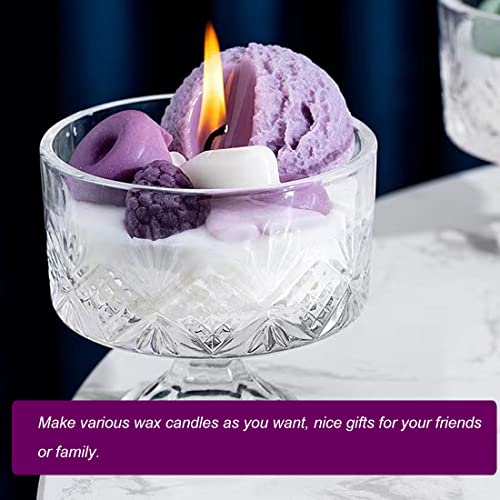 3PCS Scoop 3D Ice Cream Silicone Molds, for Wax Melt Candle Soap Cake Making, TuNan Ball Shape Moulds + 1pcs Chocolate Mold for Birthday Wedding Decoration