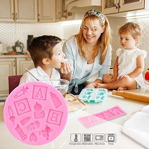 ZiXiang Baby Silicone Fondant Cake Mold Bear Silicone Molds - color: Style B