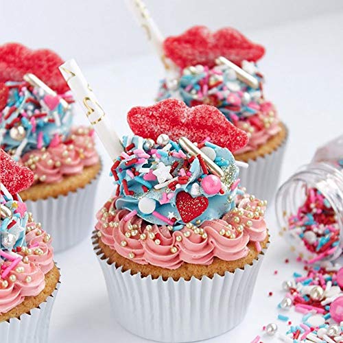 Gifbera Standard White Foil Cupcake Liners Paper Baking Cups 200-Count - color: White