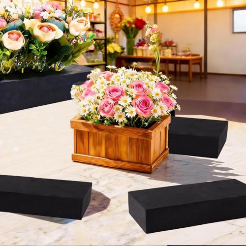 8 Piece Reusable Floral Foam Blocks black, 11.8 x 4.7 x 2 Inch, Water Resistant, for Artificial Flower Arrangements, Outdoor Planters, Wedding Decor (8, 11.8 x 4.7 x 2) - size: 11.8 x 4.7 x 2