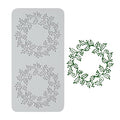 Restaurantware Pastry Tek Fondant Impression Mat 1 Reusable Fondant Embosser - Autumn Leaf Halo Pliable Gray Silicone Cake Impression Mat Dishwashable For Cake Decoration - style: Autumn Leaf Halo