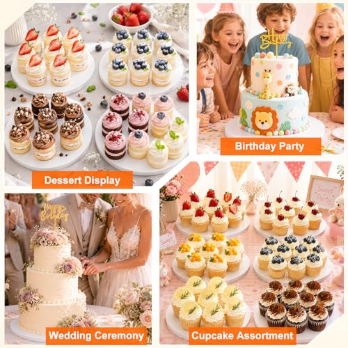 12PCS Cake Boards 10 inch Round, 1/2" Thick White Cake Drums - color: 1/2in-12pcs-10in