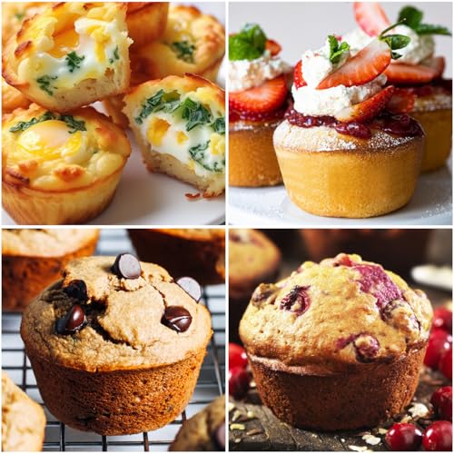 FUNBAKY Jumbo Silicone Muffin Pan with Metal Frame, 3.5 Inch Large Muffin Pans 6 Cups 2 Pack Confetti - size: Jumbo 6-Cup: 2pcs
