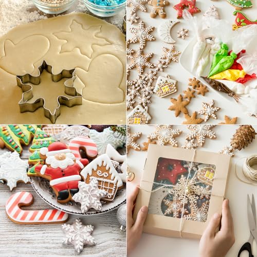 MrCookie 4" Large Christmas Cookie Cutters Set,Thickened Stainless Steel - color: Large Christmas A