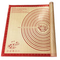 28" x 20" Silicone Baking Mat with Measurements, Red