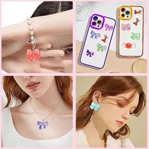 2Pcs Bowknot Chocolate Molds Bow Jewelry Resin Molds Fondant Mold Candy Cake Pop Molds for Cupcake Cake Candy Chocolate Sugarcraft Pudding Decoration