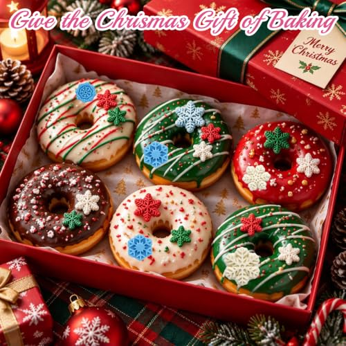 6 Pcs Snowflake Silicone Mold, 3D Christmas Snowflake Fondant Molds - color: Snowflake