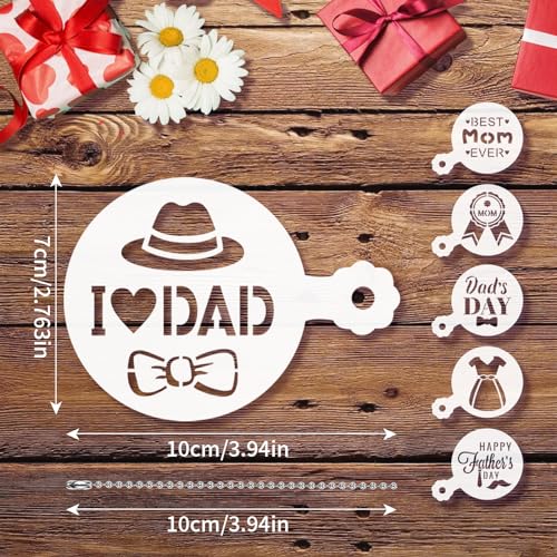 JULBEAR 36Pcs Mother's Father's Day Cookie Cake Stencil Templates - style: Mother's Day and Father's Day