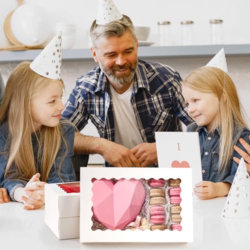 Bakery Boxes with Window, 12x8x2.5 Inches, 20 Pack - color: 12 x 8 x 2.5 Inch