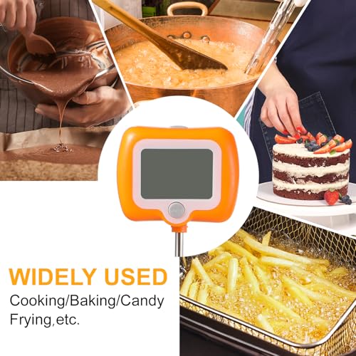 2 Pcs Digital Candy Thermometer with Pot Clip, Instant Read Thermometer
